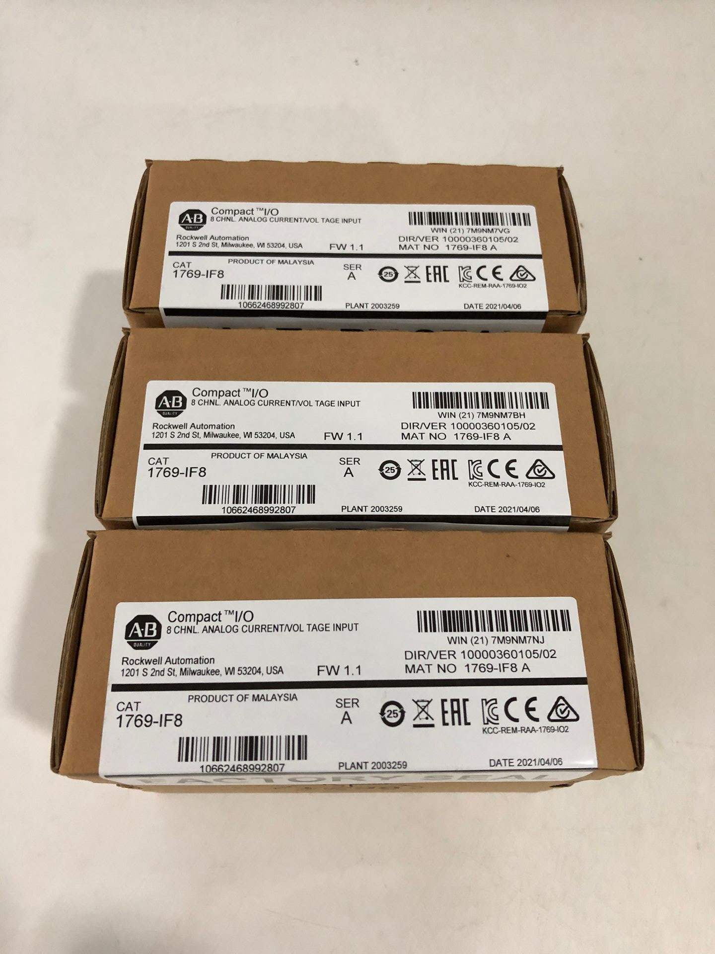 Allen Bradley CompactLogix 8 Pt Analog Input Module 1769-IF8
