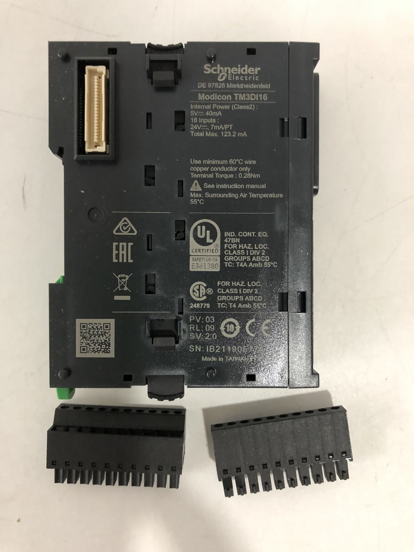 Original TM3-16 PLC inputs module TM3DI16