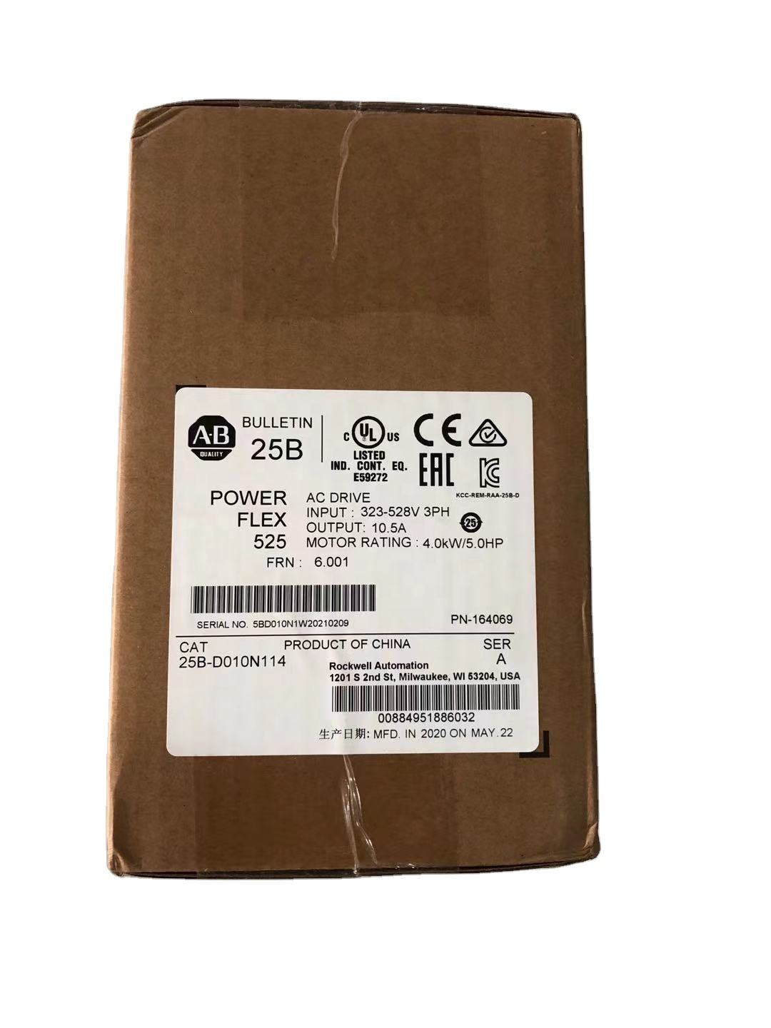 Original PowerFlex 525 AC drive 25B-D010N114