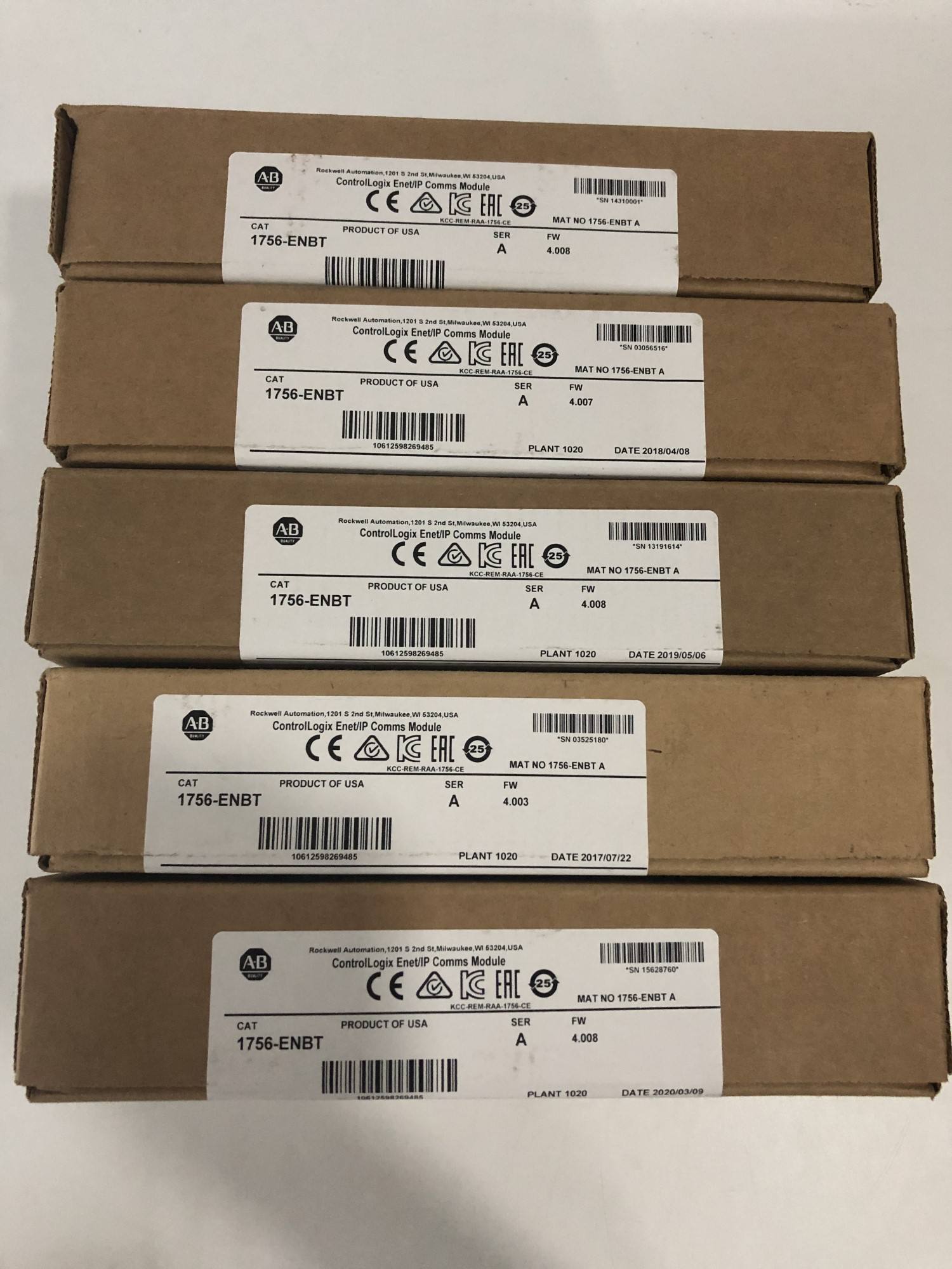 ControlLogix Enet/IP Comms Module PLC module 1756-ENBT