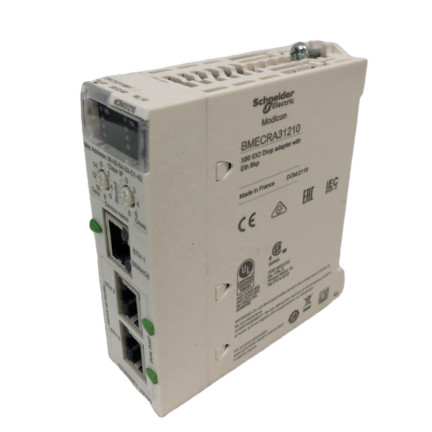 Modicon X80 EIO Drop adapter with Ethernet backplane PLC Module BMECRA31210