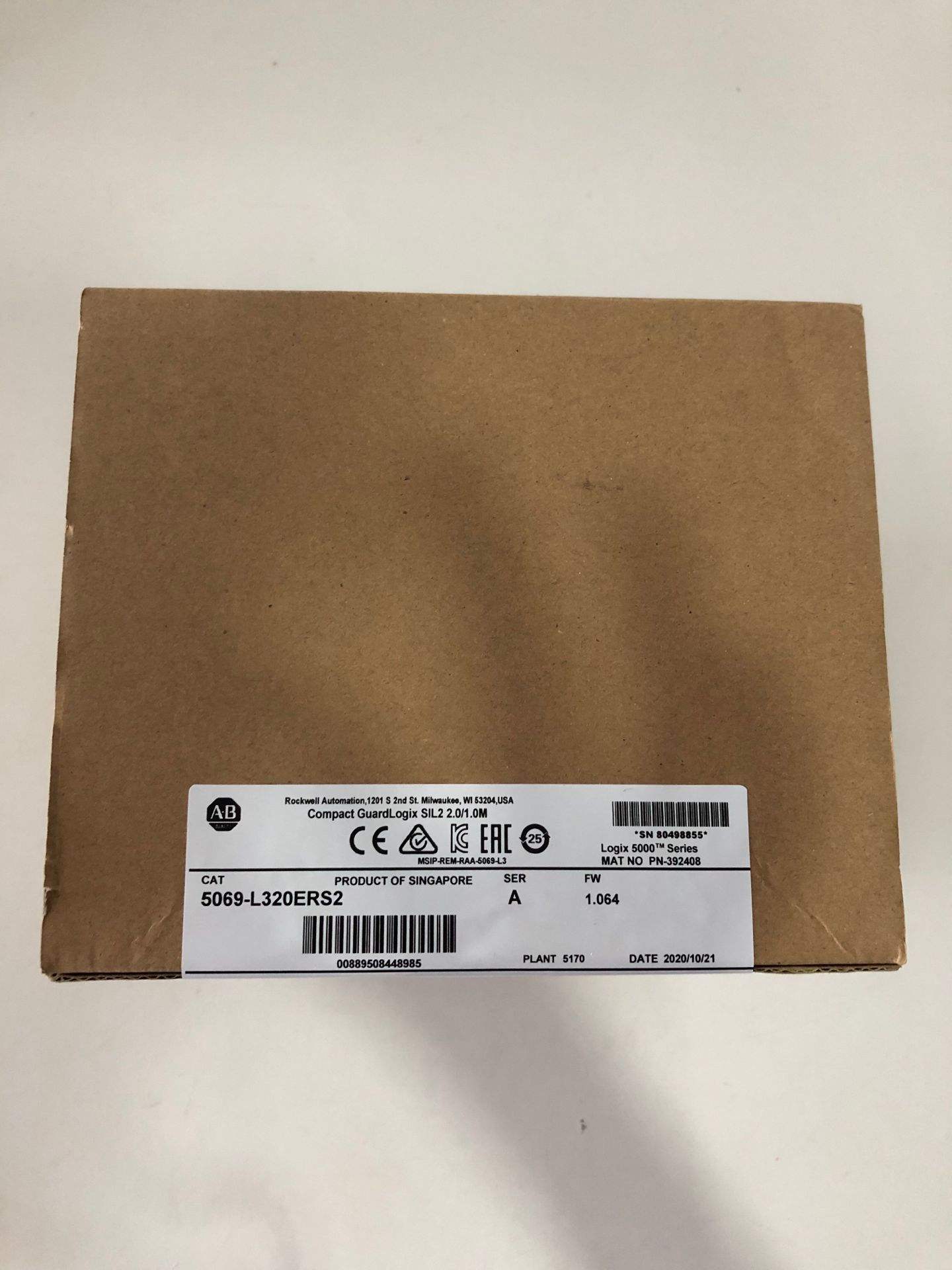 AB Compact GuardLogix SIL2 2.0 /1.0M PLC module 5069-L320ERS2