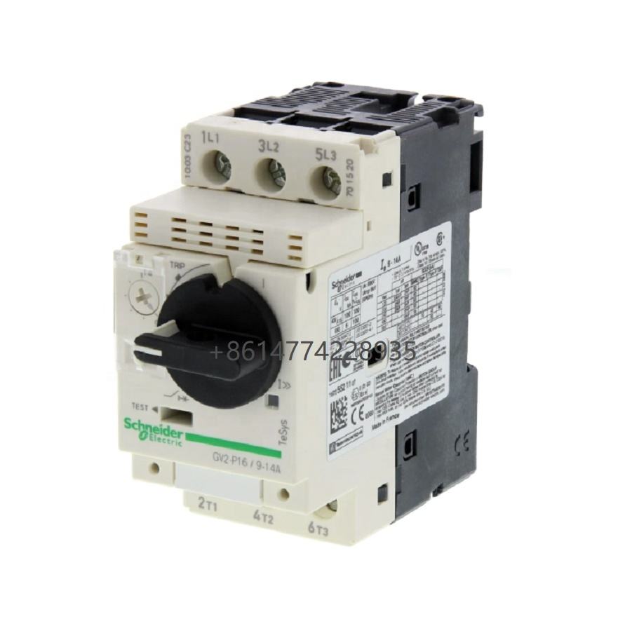 TeSys GV2 series thermal-magnetic Circuit Breaker GV2P16 with spring terminal and screw clamp connectors