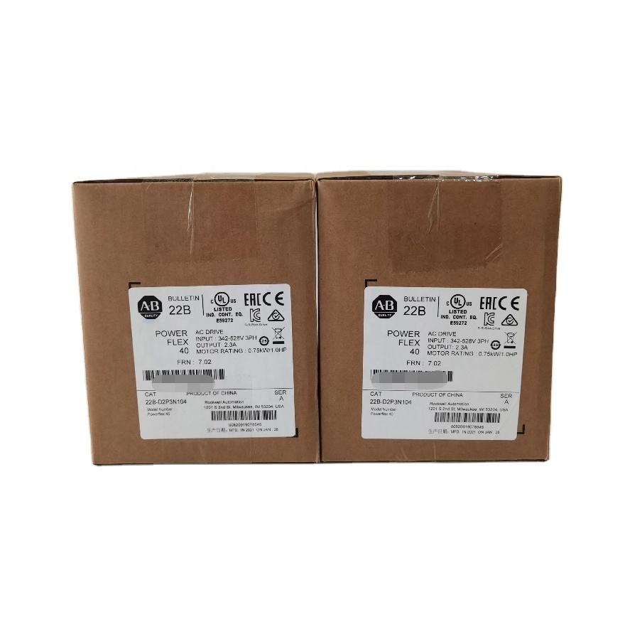 3-Phase 0.75 kW Allen Bradley PowerFlex 40 Inverter Drive 22B-D2P3N104 in stock
