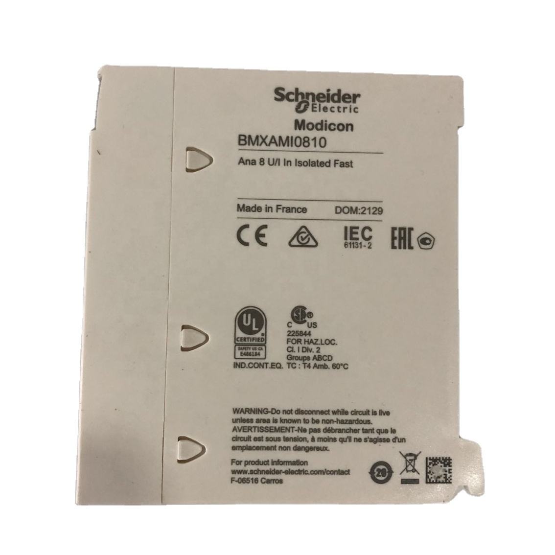 isolated analog input module X80 - 8 inputs - high speed PLC Module BMXAMI0810
