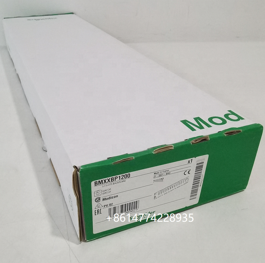 M340 12 slots I/O Rack BMXXBP1200 with a power supply module and a processor module