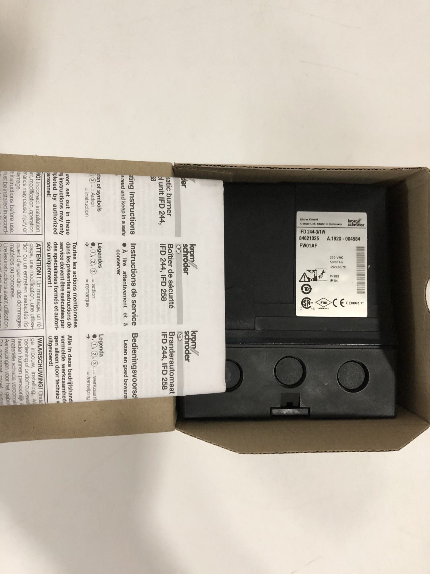 Krom Automatic Burner Controller IFD244-3/1W