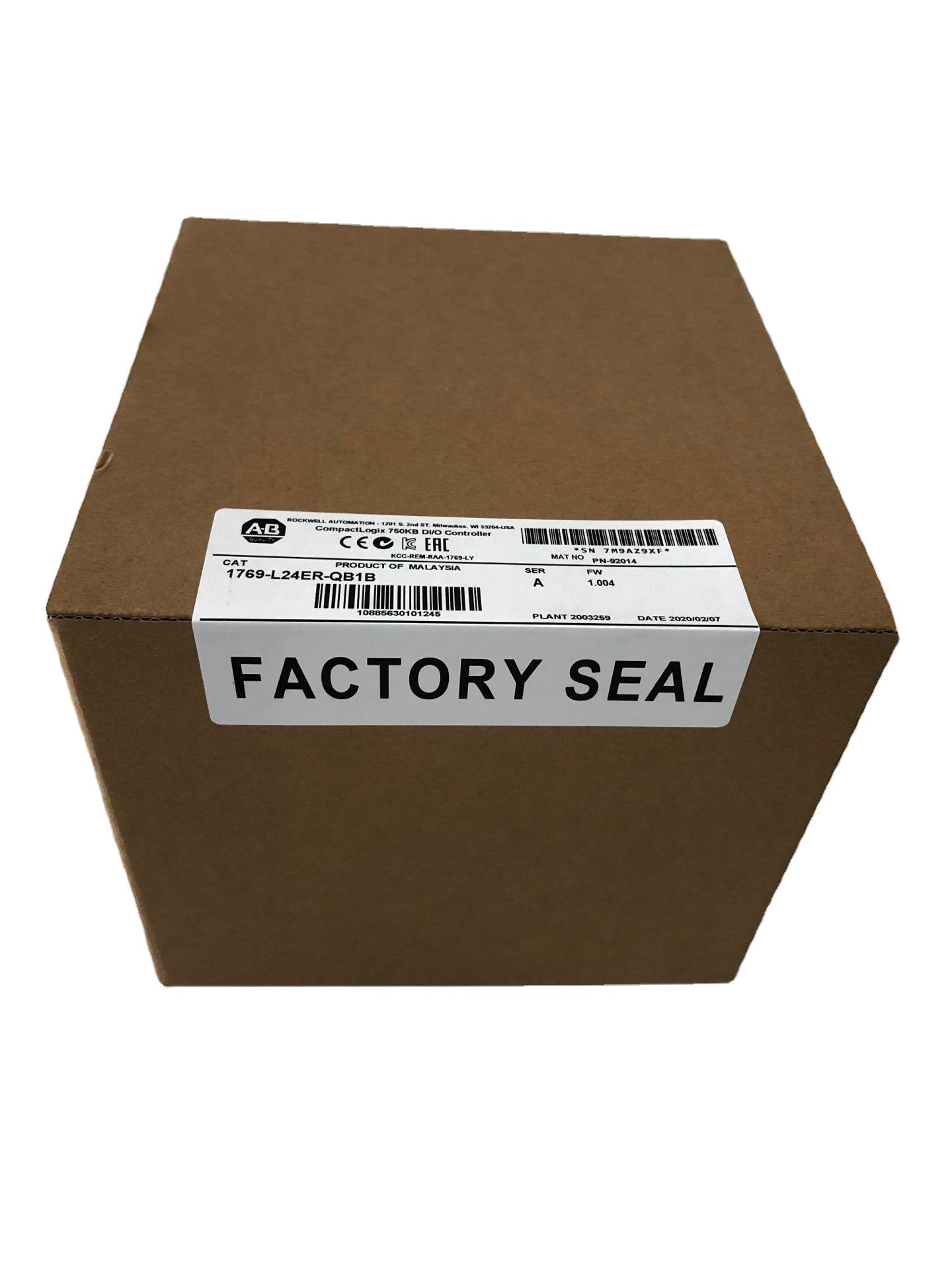 Allen Bradley CompactLogix 750KB DI/O PLC Controller 1769-L24ER-QB1B