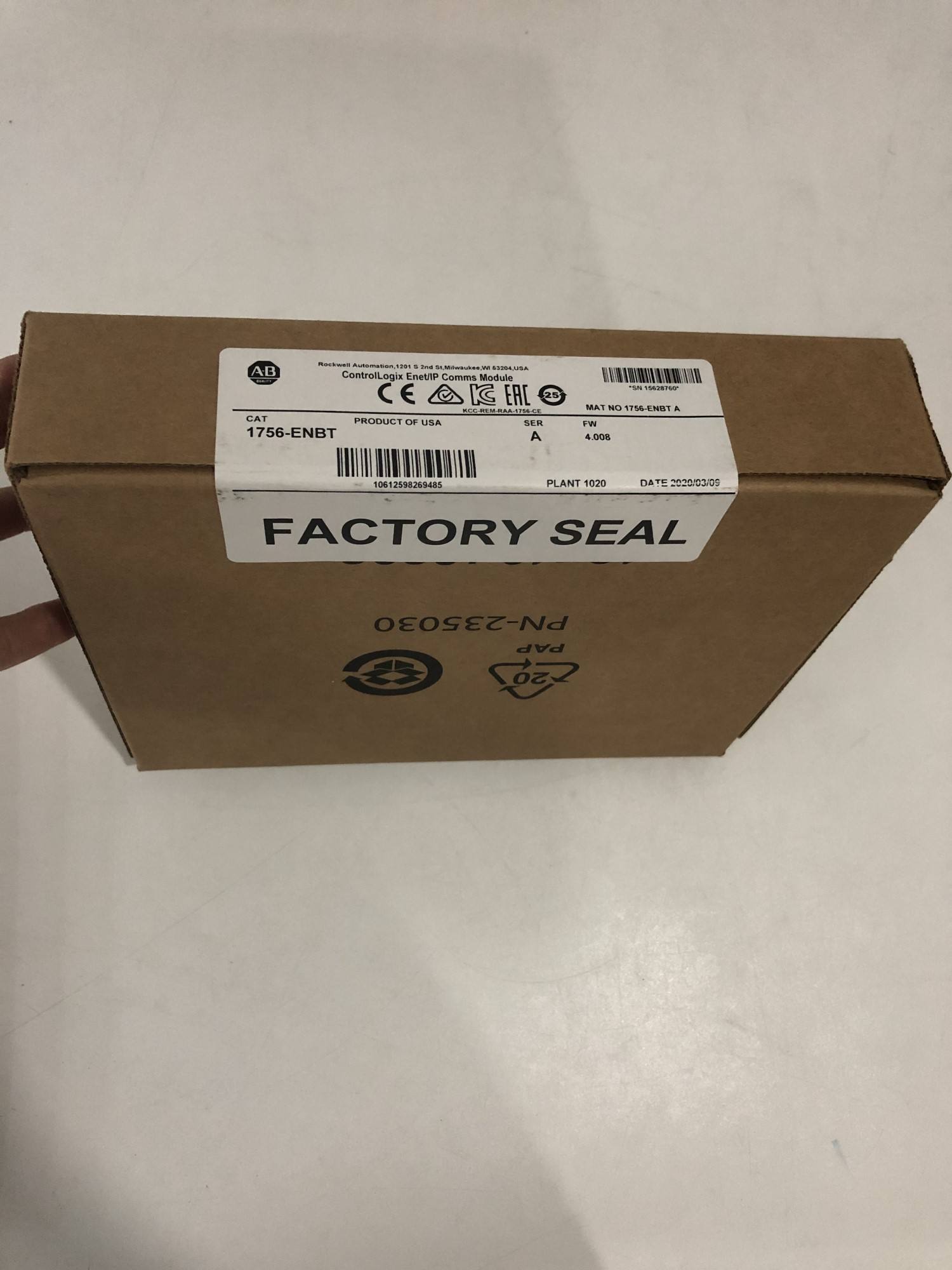 ControlLogix Enet/IP Comms Module PLC module 1756-ENBT