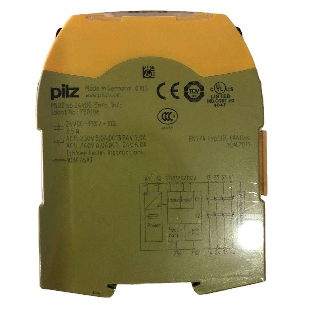 100% new and Original Safety Relay PNOZ S6 24VDC 3n/o 1n/c 750106 in stock