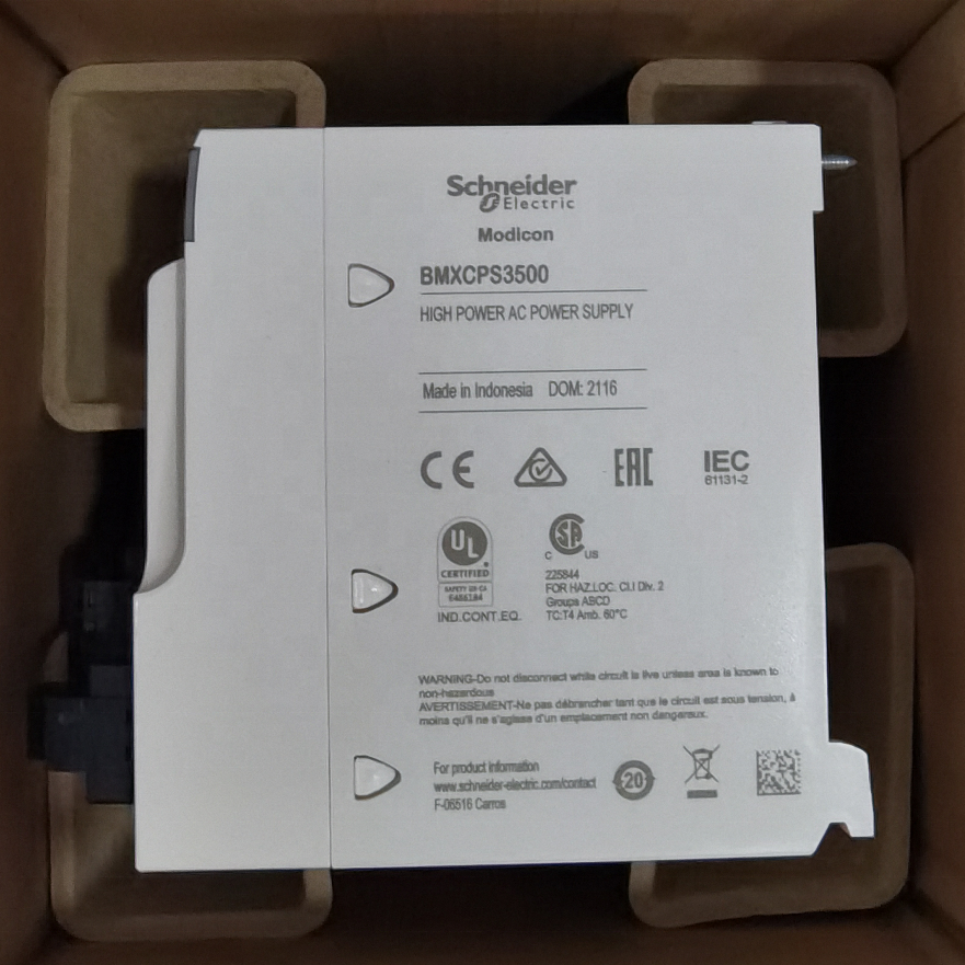 Modicon M340 Series Power Supply Module BMXCPS3500 100 to 240 Vac 120 VA