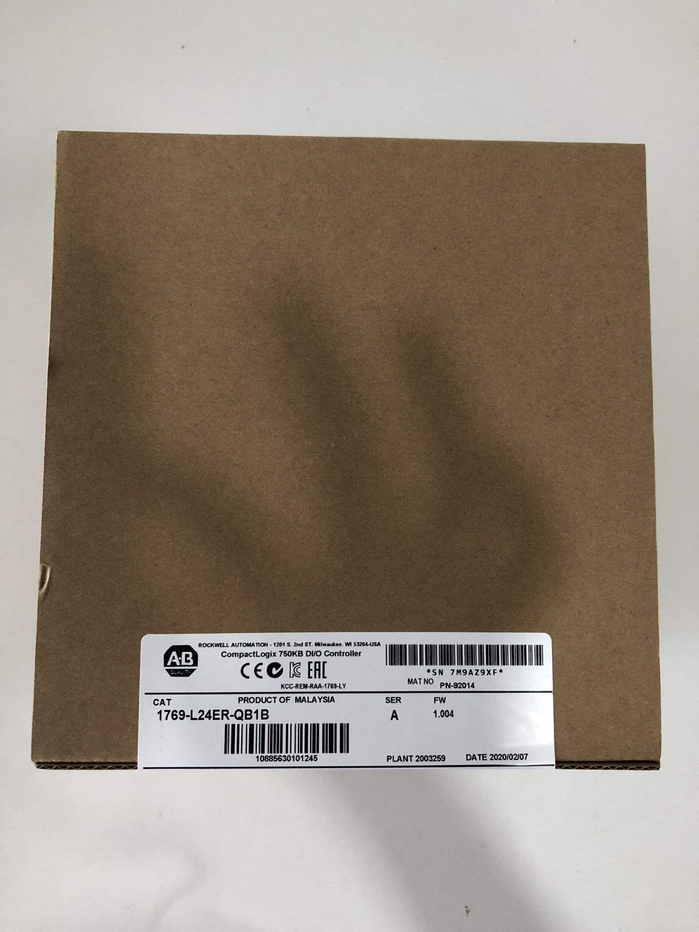 Allen Bradley CompactLogix 750KB DI/O PLC Controller 1769-L24ER-QB1B