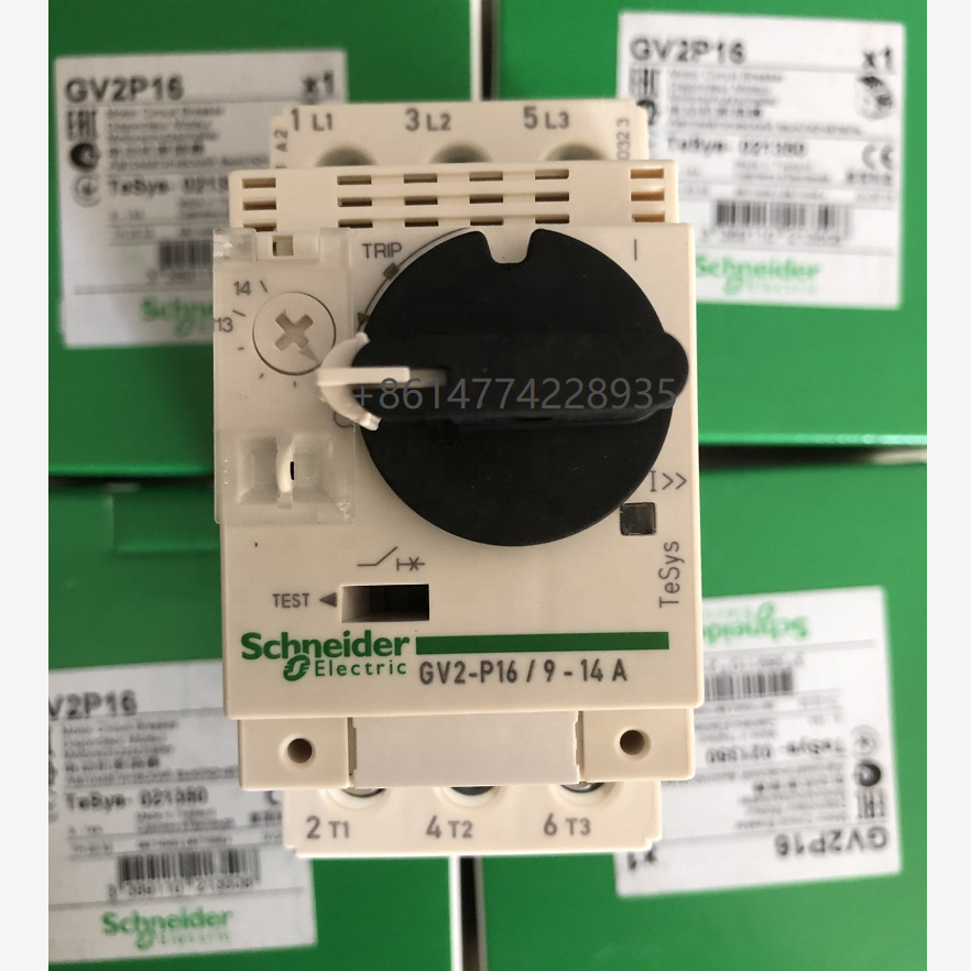 TeSys GV2 series thermal-magnetic Circuit Breaker GV2P16 with spring terminal and screw clamp connectors